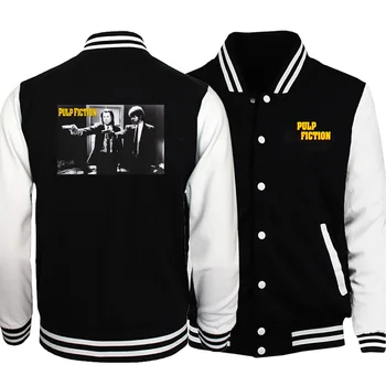 

Movie Pulp Fiction Banksy Star Wars Baseball Men Jacket Jackets Coats Winter Autumn Black White Hip Hop Sportswear Streetwear