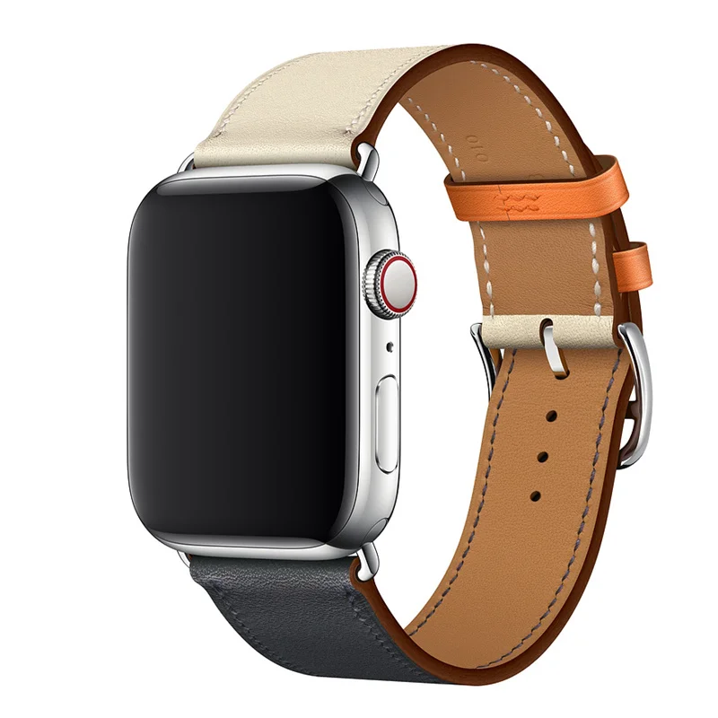 Браслет для Apple Watch 5 Band 44 мм 40 браслет из натуральной кожи IWatch 42 38 4 3 2 1 | Наручные