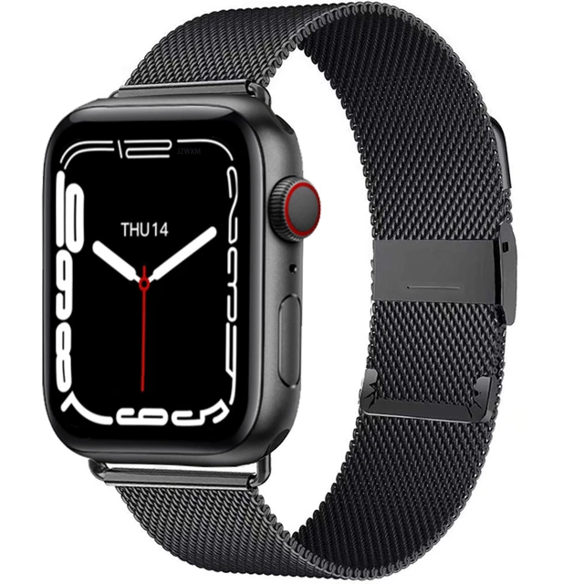 Correa de Metal de 44mm para Apple Series 6, 7, reloj inteligente X8 Max,  pulsera para