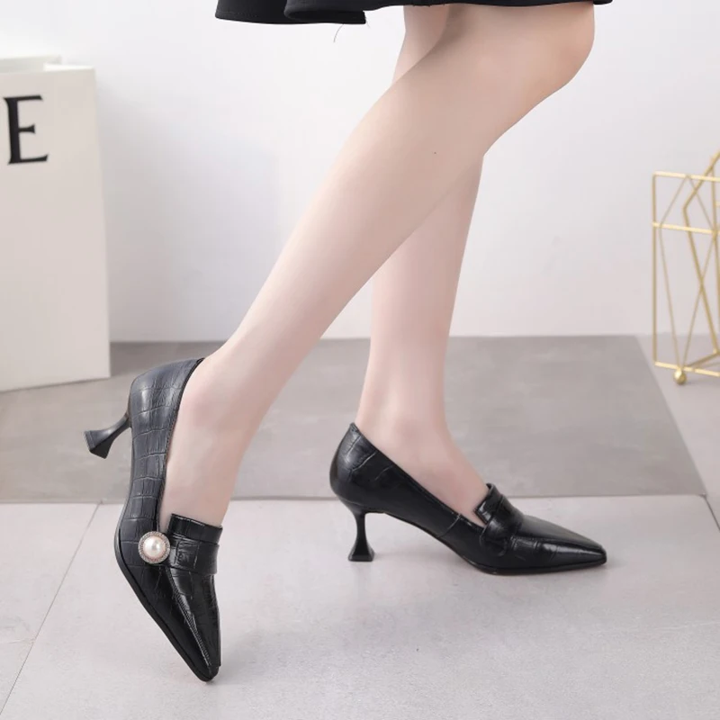 KOLNOO Hot Sale Handmade New 2021 Style Womens High Heel Pumps Pointed-Toe Slip-On Daily Wear Office Party Fashion Court Shoes