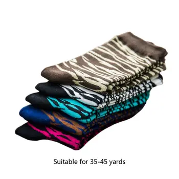 

2020 5 Pairs Mens Hip Hop Harajuku Crew Socks Colorful Zebra Stripes Mid Tube Hosiery