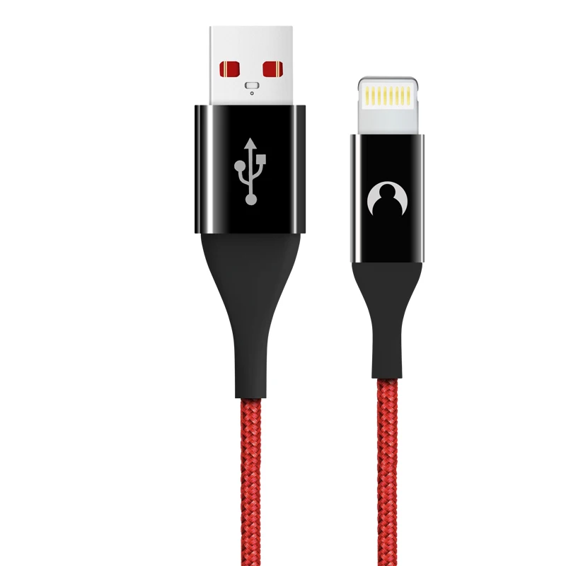 Красный Snowkids USB зарядное устройство для телефона MFi кабель для Lightning-USB кабель для iPhone 11X8 7 6 5 XR XsMax длинный до iOS 12 Синхронизация данных - Цвет: Красный