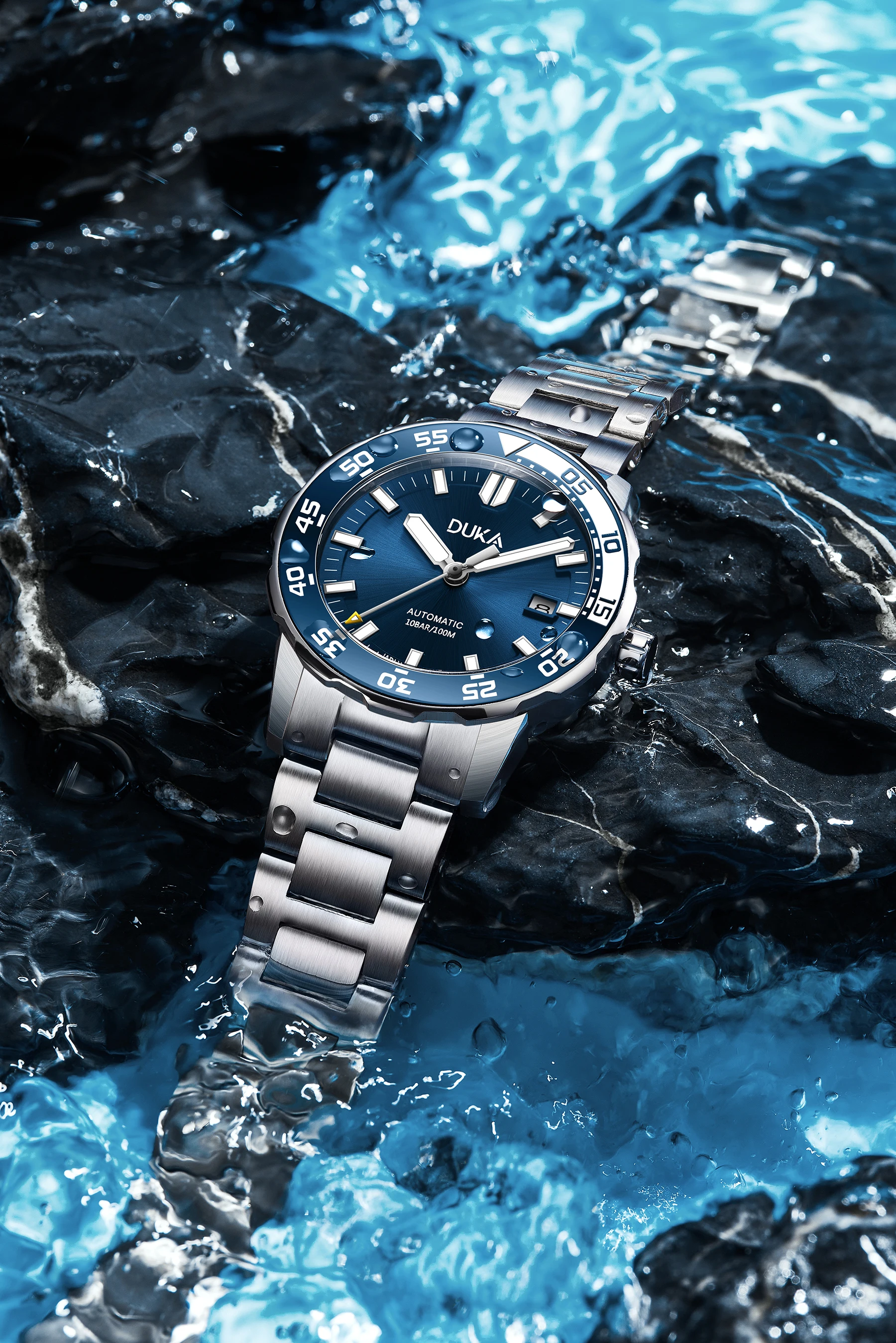 2021 New DUKA Wrist Watch Brand luxury Automatic watch for men mechanical watch men NH35 ceramics Bezel 100m Steel Diver Watch