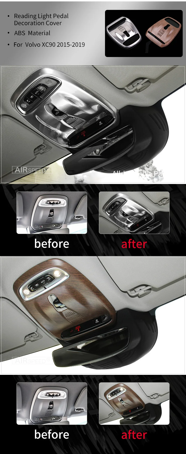 AIRSPEED хром ABS нержавеющая сталь для VOLVO XC90 аксессуары автомобиля кузова порога украшения стикер