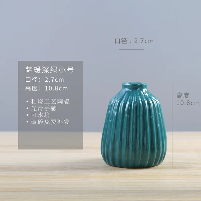 Northern EuropeanStyle Ceramic Hipster Vase Grow in Water Epipremnum