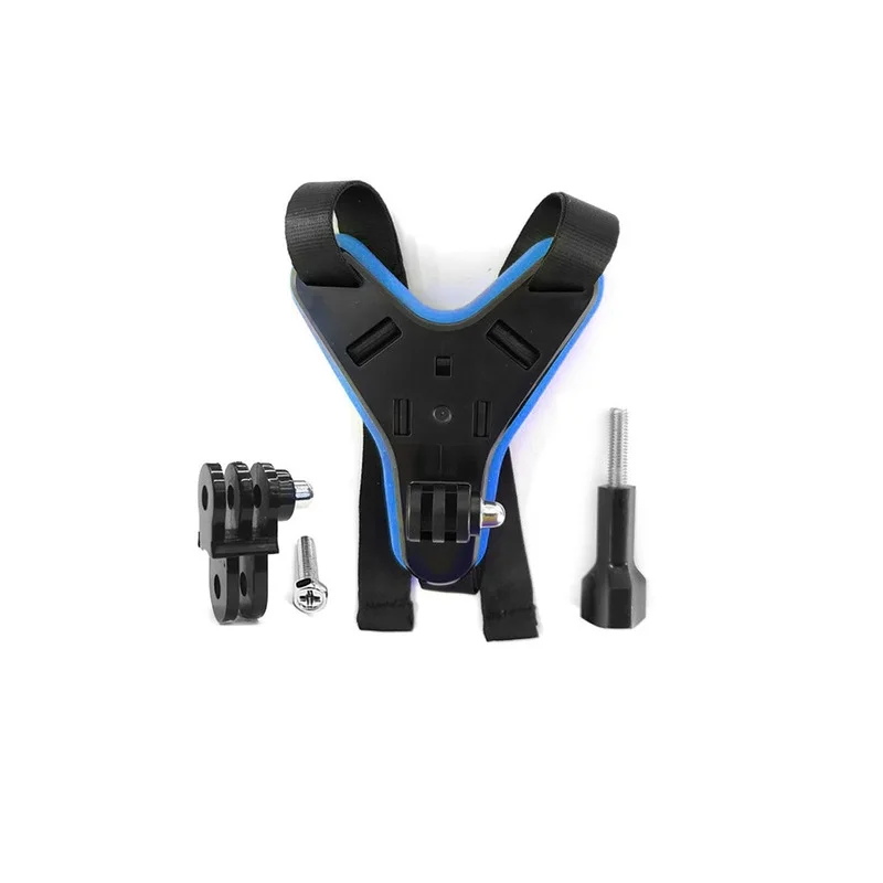 Аксессуары для Gopro Hero 87 6 5 мотоциклетный шлем передний подбородок фиксированный кронштейн адаптер для Xiaomi Yi 4K eken H9 SJCAM Sj4000 - Цвет: blue stents