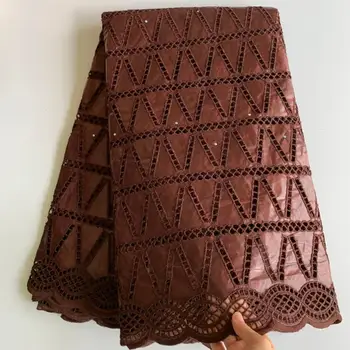 

african lace fabric brown african bazin riche fabric high quality 2.5yards nigerian lace fabric for dress bazin lace LG811-2