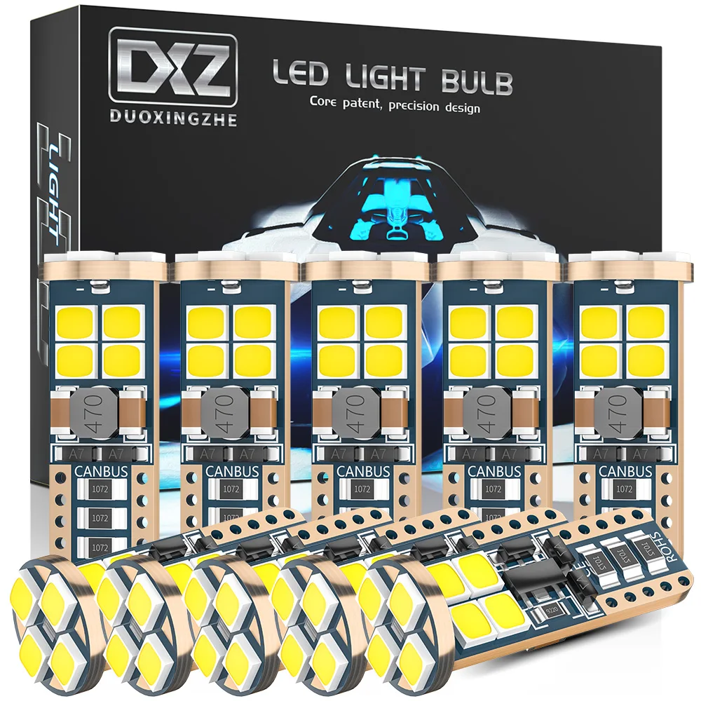 DXZ 10 шт. Canbus W5W T10 светодиодный ные лампы 12 SMD В/24 В 6500 к белый 194 168 Автомобильный