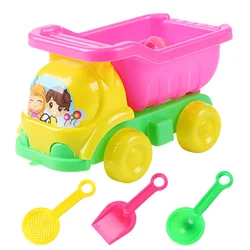 Jouets de plage pour enfants, Buggy de plage, ensemble de 4 pièces, motif de dessin animé amusant, jouets d'eau, jeu de sable, été, 2022 