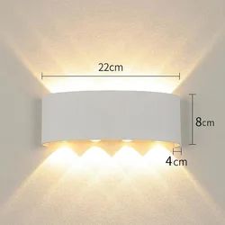 Applique murale LED AC220 240 étanche Style nordique, éclairage d'extérieur, éclairage de jardin, d'intérieur, chambre à coucher, salon, escaliers, couloir 