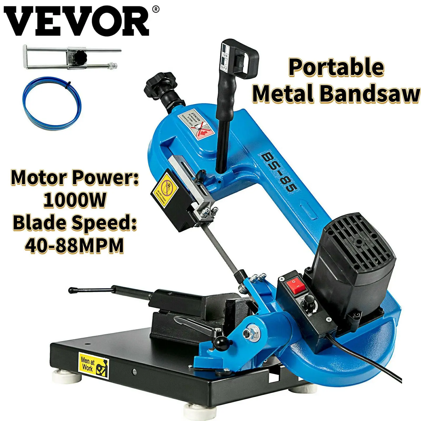 Vevor Bs85 Benchtop Portable Metal Bandsaw 1kw Band Saw For Cutting