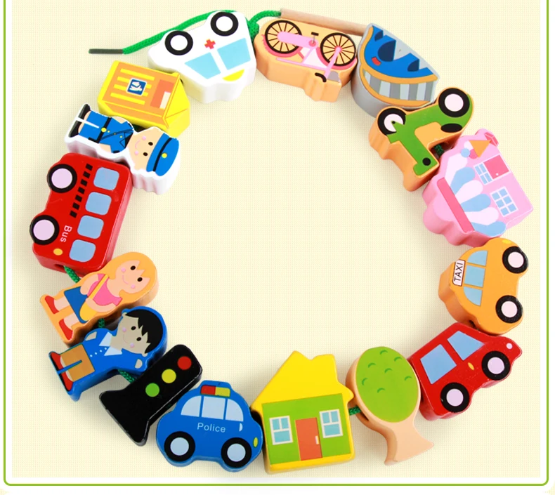 Игрушка из бисера для детей 1-2-3 лет, одежда для мальчиков и девочек, обучающая игрушка с бусинами для маленьких детей, строительный блок