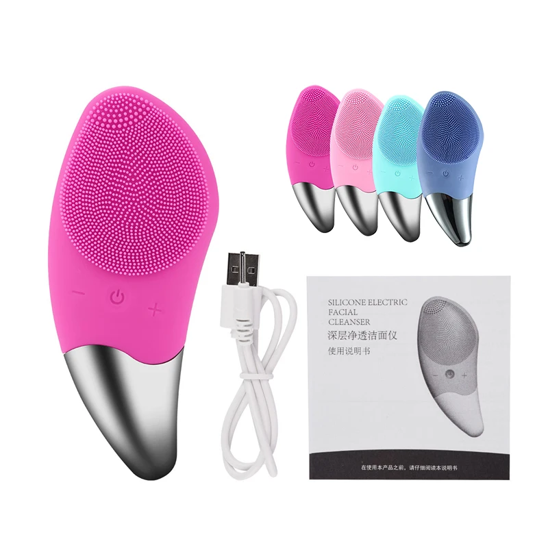 

Electric Wash Brush Ultrasonic Vibration Silicone Cleansing Instrument Washing Artifact Pore Cleaning Facial Massage Relaxation