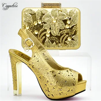 

Elegamt wedding/party high heel sandal shoes and handbag set pretty pumps with bag XY13, heel height 12cm