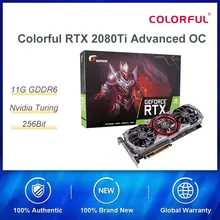 Цветная графическая карта RTX 2080Ti Advanced OC 2080 ti 11G Nvidia Turing GPU GDDR6 1635MHz для ПК Игр видеокарты GeForce