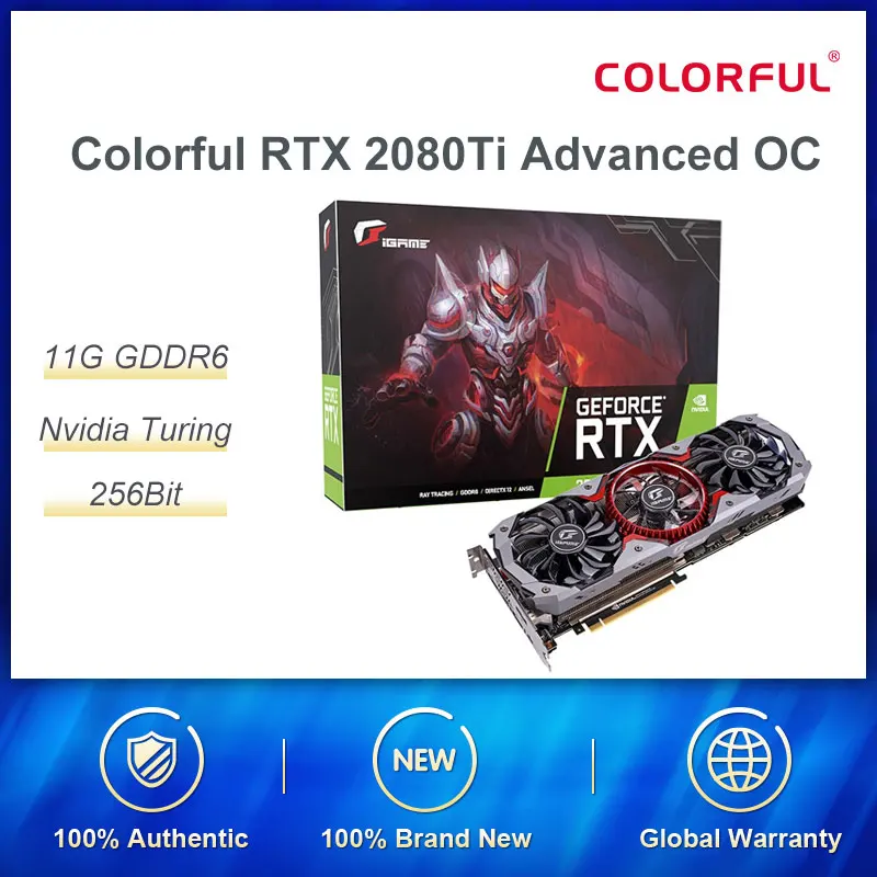 Carte graphique avancée colorée d'oc de RTX 2080Ti 2080 ti 11G Nvidia
GDDR6 1635MHz pour des cartes vidéo de GeForce de jeu de PC