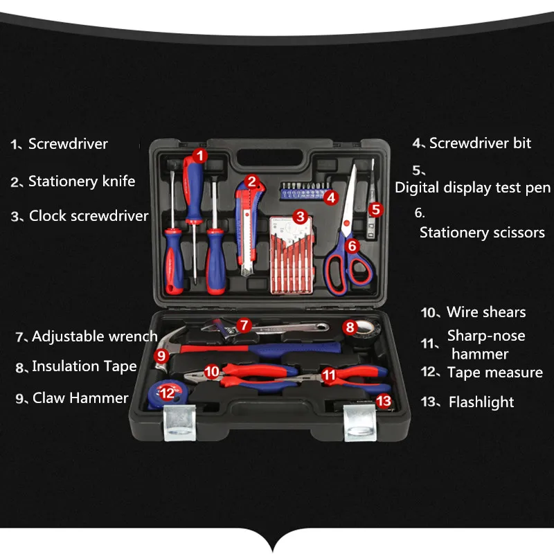 30PCS Tool Household Set Hardware Toolbox Multifunctional Electrician Woodworking Manual Maintenance Combination
