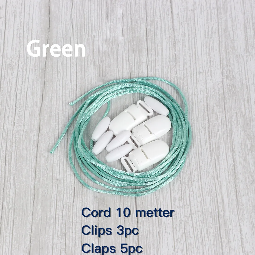 DIY Baby Pacifier Clips Chain Accessories Rattail Cord DIY Teething Dummy Holder Chew Necklace