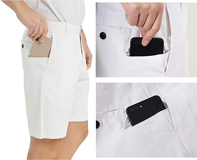 100% Cotton Mens Shorts Casual Classic Fashion Fit Comfy Chino Golf Short US Size