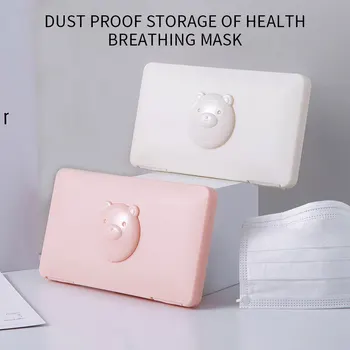 

Disposable Mask Storage Case Face Mask Holder with Lid Dust proof PP material buckle design epidemic mask storage