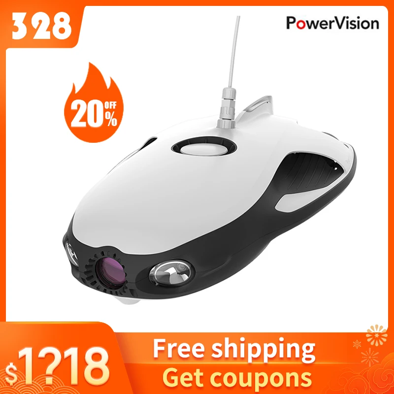 Камера PowerVision PowerRay для подводной рыбалки 1080p Дрон с дистанционным управлением Wizard