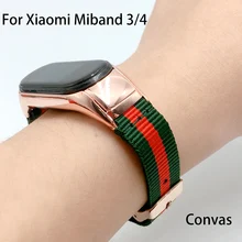 Классический холщовый ремешок для Xiaomi Mi 4 3 спортивный браслет нейлоновый браслет Relogio для Xiaomi Mi 4 3