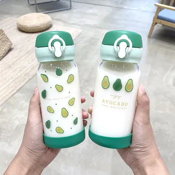 

Early Trend Cute Avocado Elastic Cover Glass Ins Wind Hipster Simple Literary Boys and Girls shui bei zi