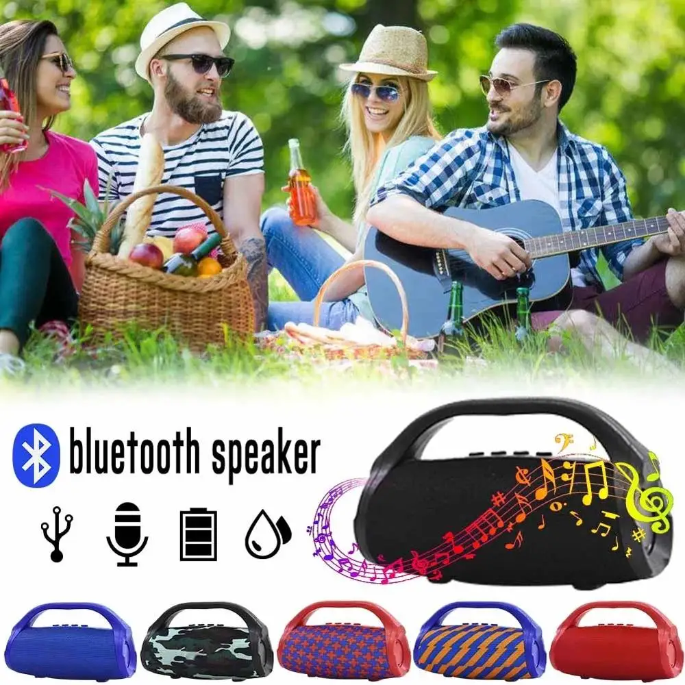 

10W Portable Bluetooth speaker outdoor Waterproof stereo 3D Subwoofer wireless speaker With LED light flashlight lighting TFcard