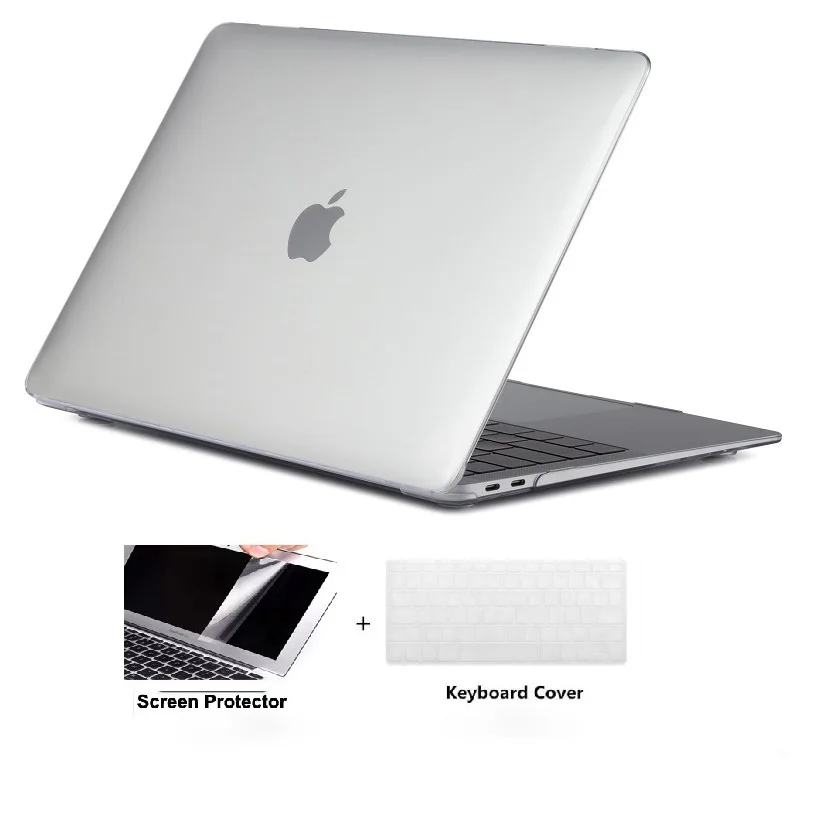 Прозрачный жесткий чехол для Macbook Air 13 retina Pro 13 15 16 A2141 A2159 жесткий чехол с клавиатурой Защитная пленка для экрана