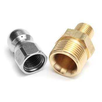 

1 Front 3 Rear Quick Pressure Washer Sewer Pipe Dredge Nozzle Drain Cleaner