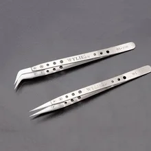 SAYTL антистатический керамический Пинцет Fly line Пинцет для предотвращения оставления отпечатков пальцев для телефона медный провод ремонт соединитель зажимов линия 0,01 мм