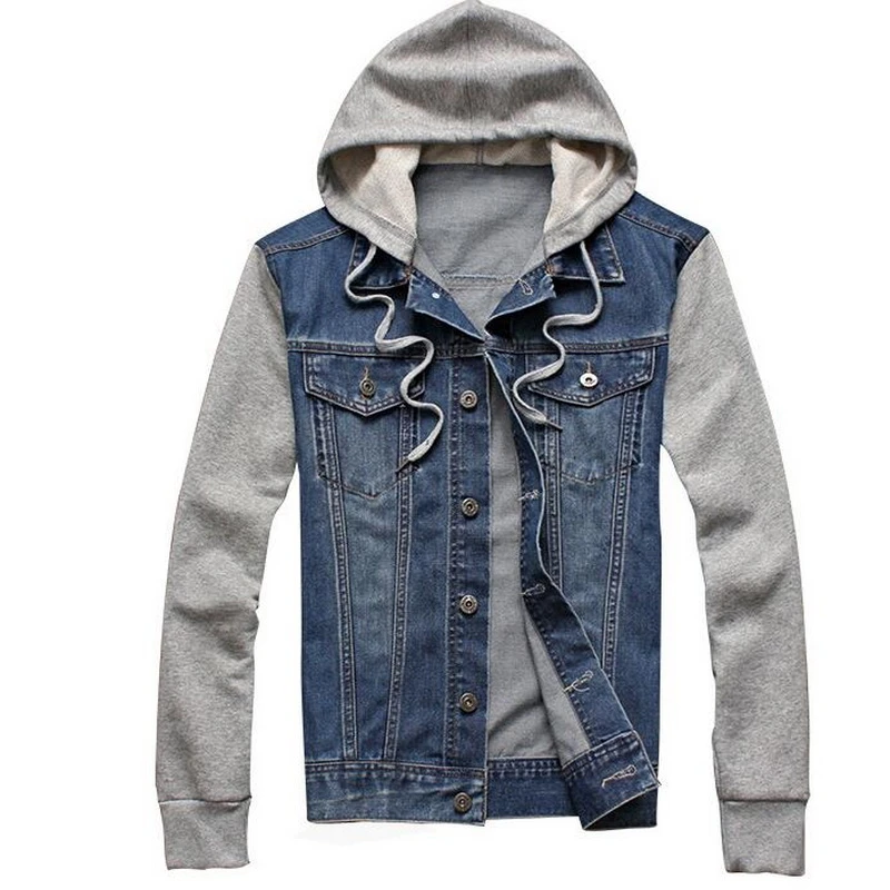 jaket denim hoodie