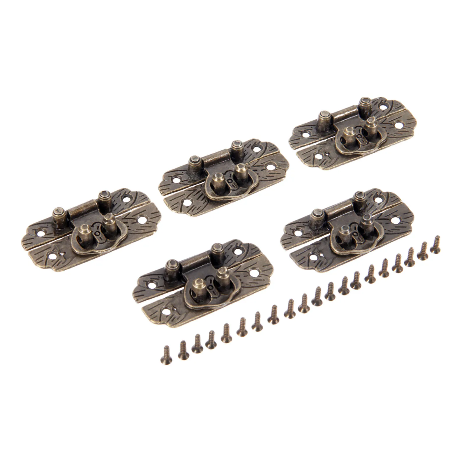 5pcs Latch Hasps with screws Antique Bronze Padlocks Zinc Alloy Buckle lock 25*48mm Jewelry Wooden Box Wine Case Retro hardware