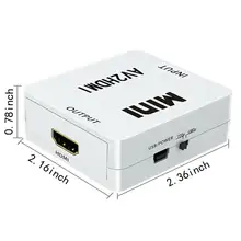 HDMI A AV Scaler Adattatore HD Video Converter Box HDMI A RCA AV/CVSB L/R 1080P HDMI2AV Supporto NTSC PAL Commercio All'ingrosso Caldo(China)
