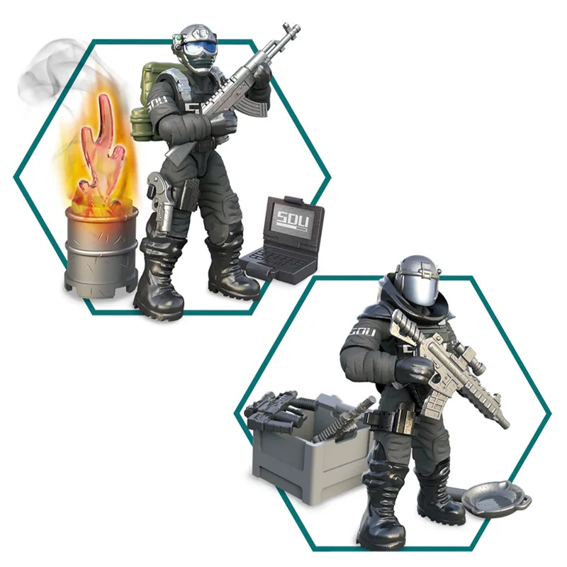  call of military duty mini SWAT soliders figures Army weapons guns sets model building blocks Model