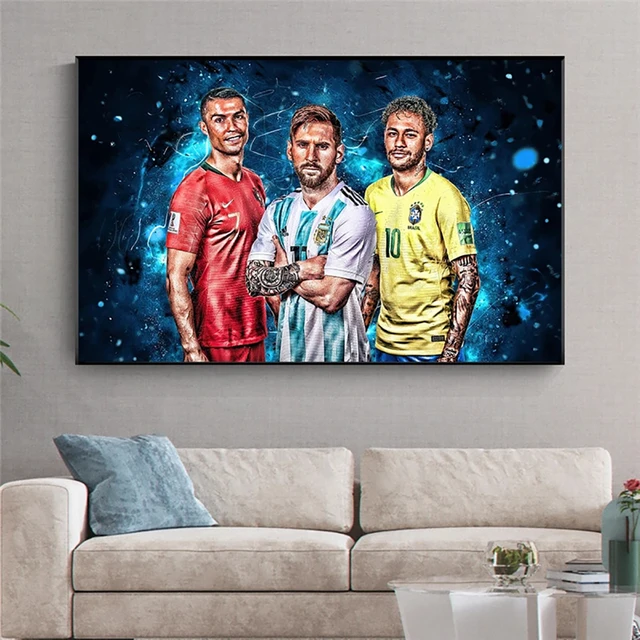Football Players Wall Art Painting Printed on Canvas 1