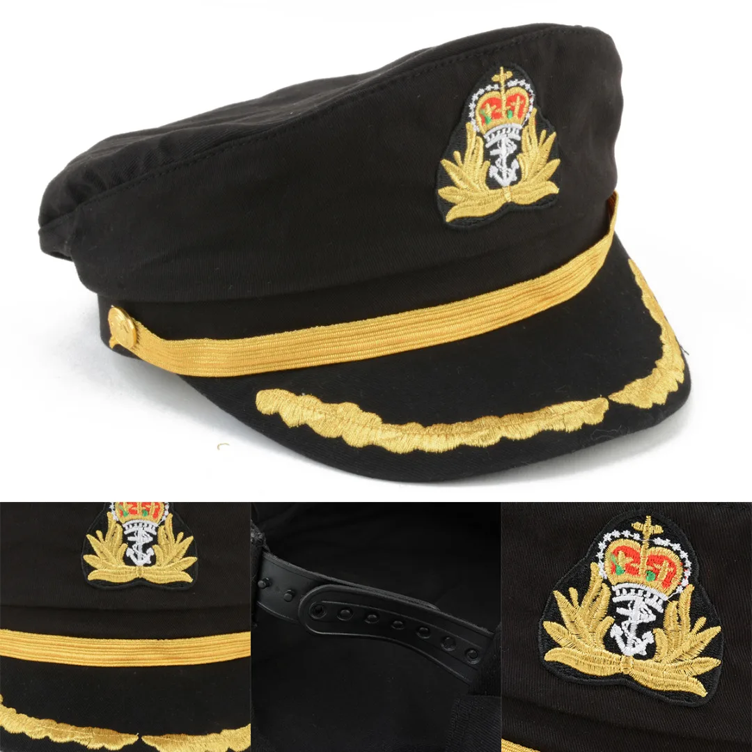 Men's Women's Navy Sailor Hat Officer 