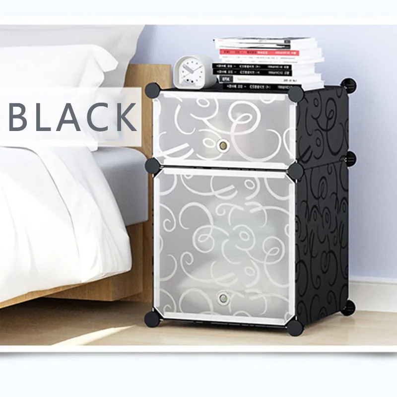 Simple bedside table special storage plastic simple modern economic locker bedroom bedside storage small cabinet nightstand