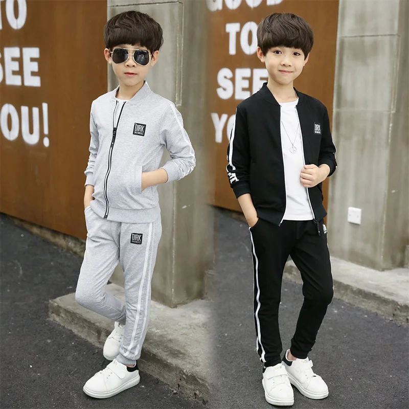 

2018 Childrenswear BOY'S Spring And Autumn Two-Piece Set New Style Children Big Boy Baseball Uniform Boy Set