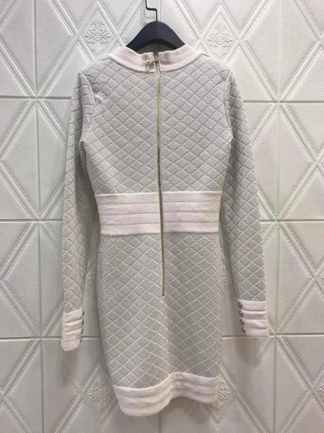 2019FW Новое Женское клетчатое платье с длинным рукавом женское модное трикотажное платье с v-образным вырезом rmsx 9,16