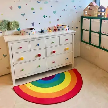 

Colorful Floor Mat Household Rainbow Area Rug Doormat Decorative Carpet Pad For Kitchen Living Room Bedroom Home Decor Carpet