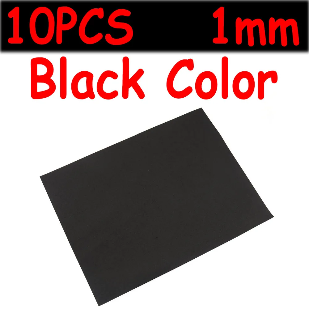 10PCS 1mm Black Wifreo 10 шт. 24 см X 18 см тонкий брезент на палатку мягкая пена 1 мм муха связывание и материалы для рукоделия хопперы муравьи и жуки мухи Материалы корпуса - Цвет: 10PCS 1mm Black