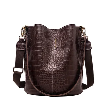 

Beibaobao Luxury Women's Shoulder Bags Bucket Pu Leather Alligator Women's Handbags Messenger Bags Ladies Women 2020 Designer
