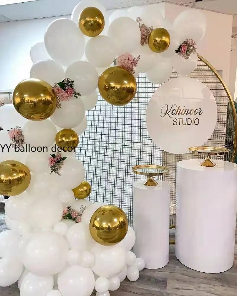 Macaron White воздушные шары гирлянды Arch DIY 4D золотистый мрамор бесплатно 5 м цепочка Baby