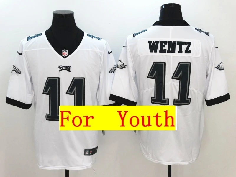 Youth Philadelphia Carson Wentz Brian Dawkins Nick Foles Fletcher Cox Vapor Untouchable Limited Jersey - Цвет: Синий
