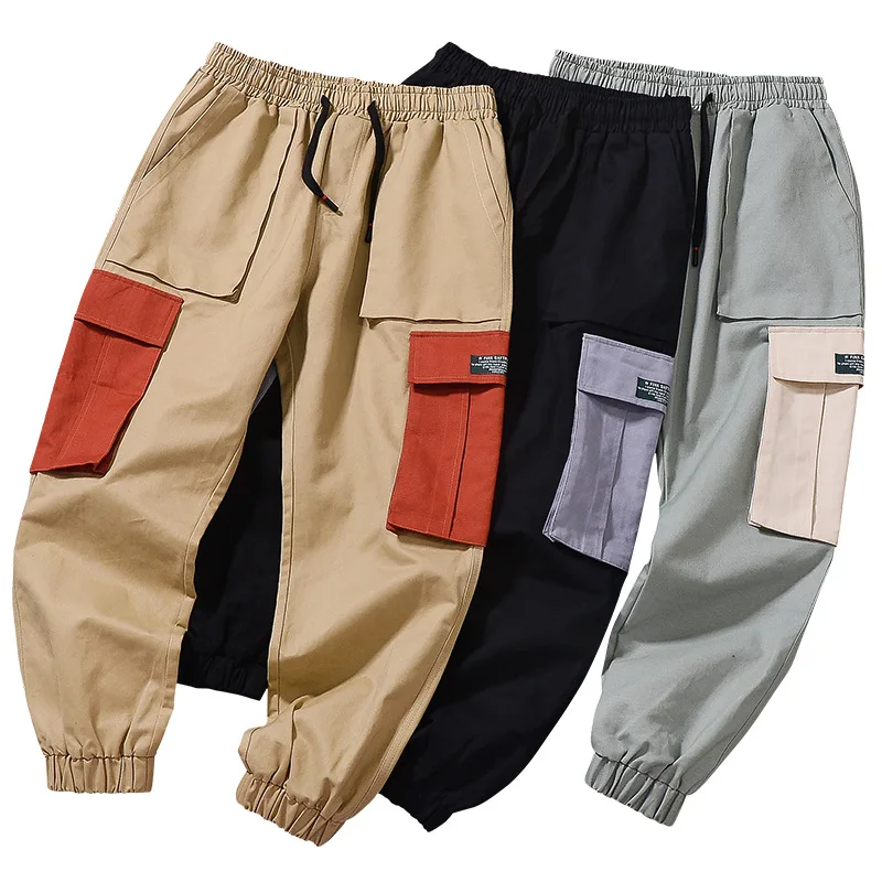 Japanese Style Western Style Pure Cotton Bib Overall Men Korean-style Trend Loose-Fit Trousers Casual Ankle Banded Pants