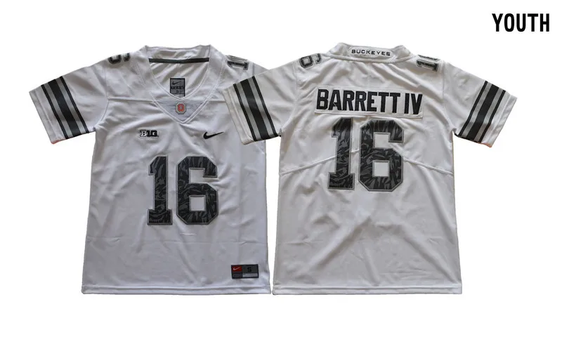 Youth ohio State 16 J.T Barrett IV 16 Майки - Цвет: 2