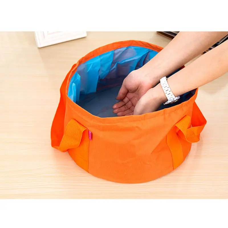 

Portable Collapsible Storage Fishing Bucket Thickening Large Capacity Foot Bathing Bowl Sink Outdoor Travel Folding Bag Buckets