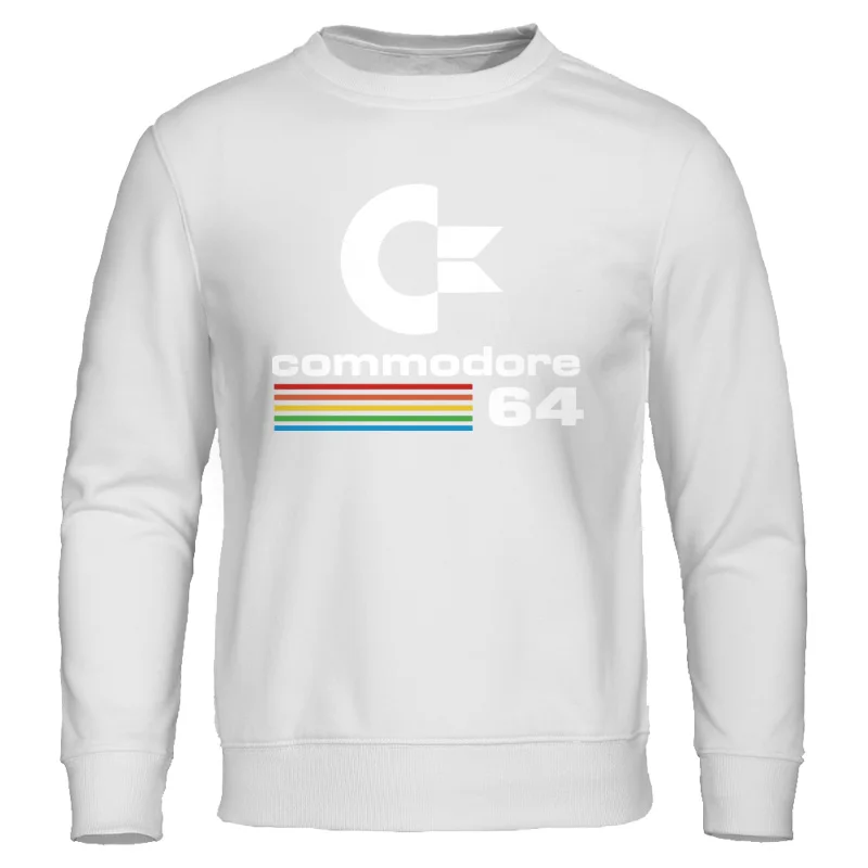 white 6 Commodore 64 спортивный костюм с принтом весна осень новая Толстовка модный бренд мужские толстовки свободные повседневные мужские толстовки Толстовка Hombre - Цвет: white 6