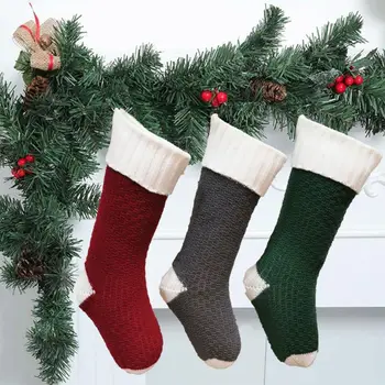 

Christmas Stockings Large Size Cable Knit Knitted Xmas Rustic Personalized Stocking Decorations for Family Holiday Seas